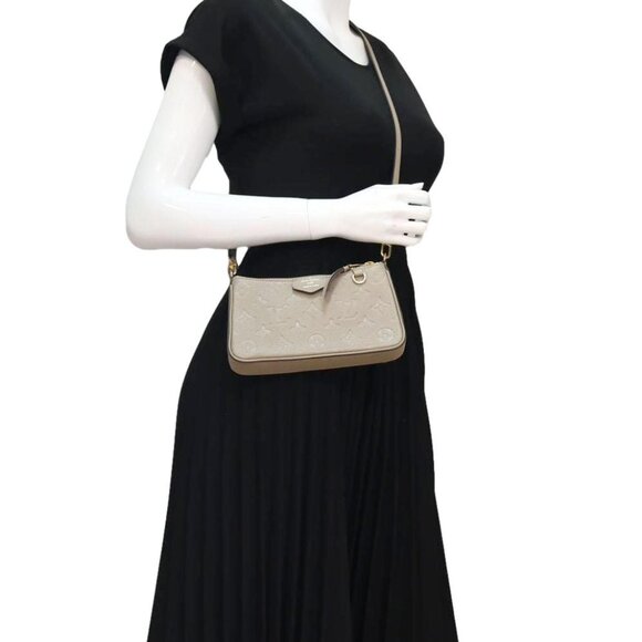 Louis Vuitton Easy Pouch On Strap Empreinte Leather Shoulder Bag Beige - Picture 2 of 13